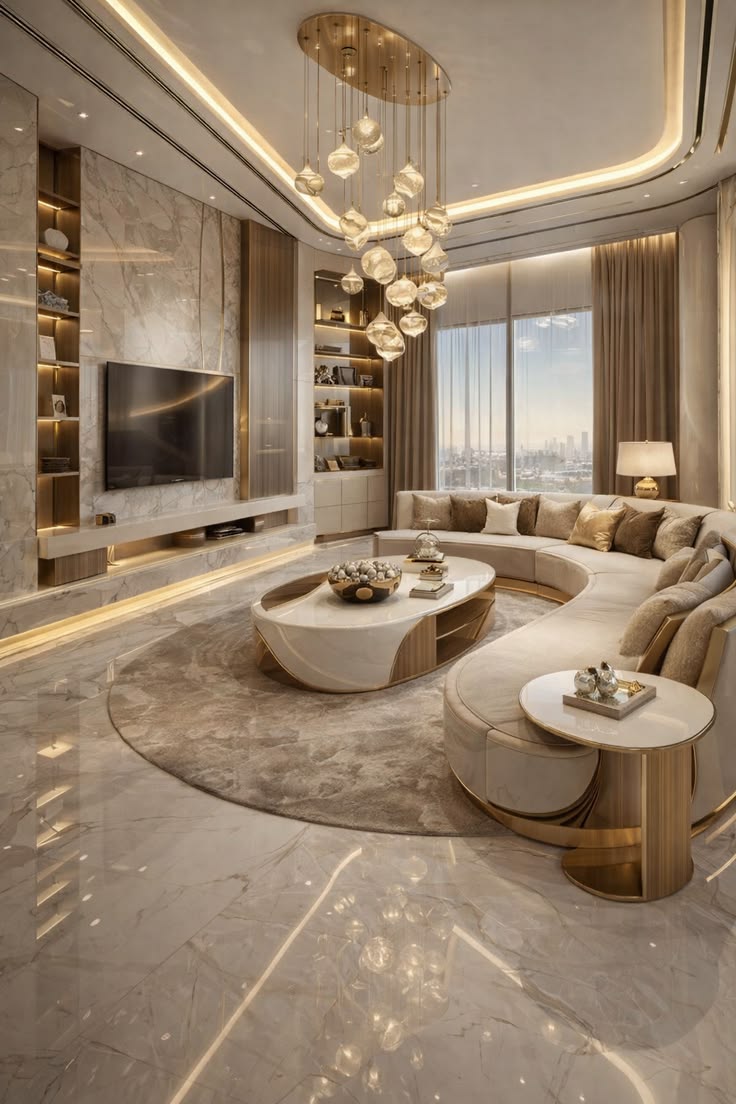 KLCC Executive Penthouse — Living Room